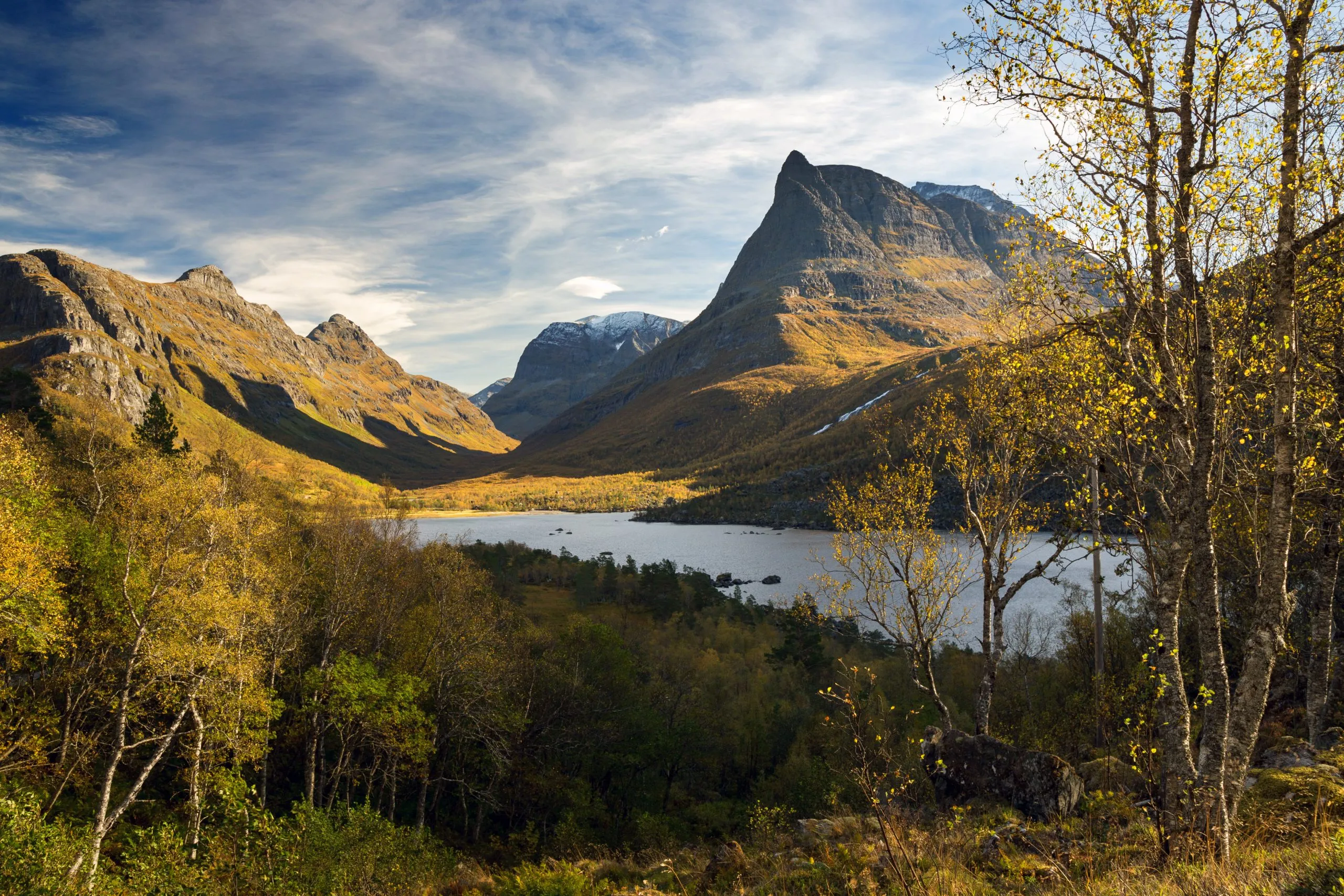 Autumn in the mountains. Trollheimen National Park in Norway.